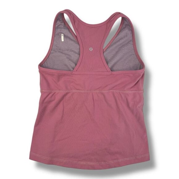 Lululemon Wet Dry Warm Razorback Pink Tank Top Size 4 - Picture 2 of 6